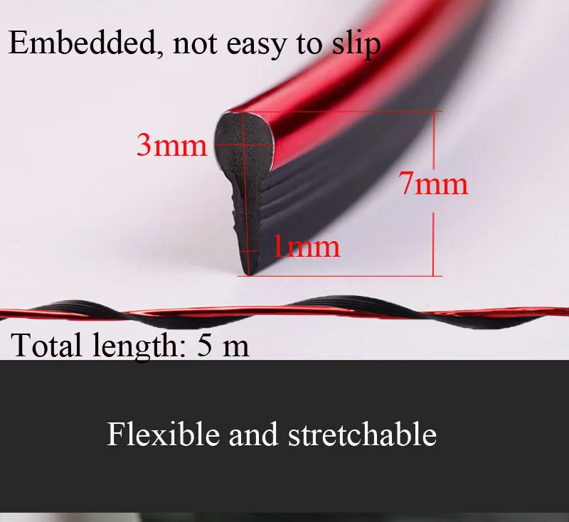 Car Styling 5M/pcs Universal DIY Flexible Interior Decoration Moulding Trim Strips Car Central Control and Door Decoration Strip
Car Styling 5M/pcs Universal DIY Flexible Interior Decoration Moulding Trim Strips Car Central Control and Door Decoration Strip