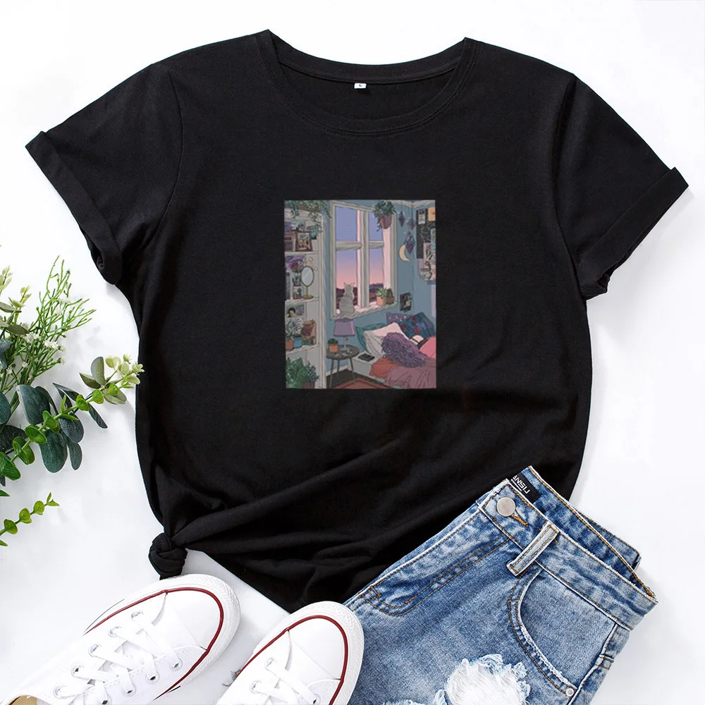 Japanese Cartoon Anime Scenes Print T Shirts Women Cute Fashion Women T-shirt Tops Harajuku Casual Pattern Camisetas Mujer
Japanese Cartoon Anime Scenes Print T Shirts Women Cute Fashion Women T-shirt Tops Harajuku Casual Pattern Camisetas Mujer