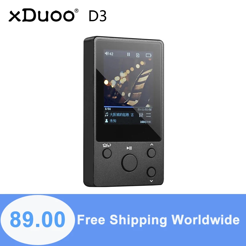 XDUOO D3 High fidelity Professional Lossless Music DSD256 Music Player with 4k HD OLED Screen Support APE/FLAC/ALAC/WAV/W
XDUOO D3 High fidelity Professional Lossless Music DSD256 Music Player with 4k HD OLED Screen Support APE/FLAC/ALAC/WAV/W