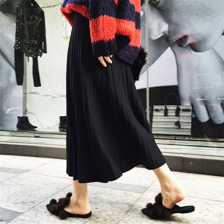 2020 Women Autumn Winter Knitted Midi Skirts Mid-Calf A-Line Empire Korean Style Elegant Pleated Skirt L624
2020 Women Autumn Winter Knitted Midi Skirts Mid-Calf A-Line Empire Korean Style Elegant Pleated Skirt L624