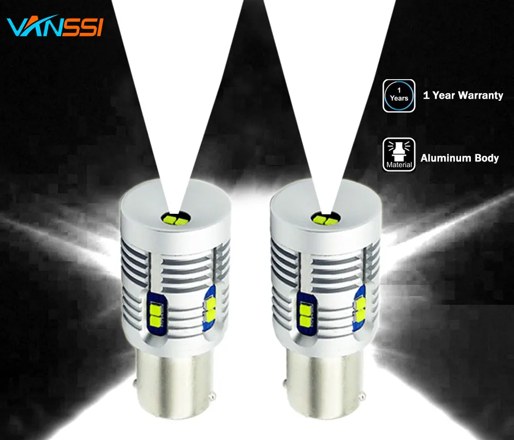 VANSSI 2 шт. Сверхъяркие светодиодный ные лампы 1156 BA15S 7506 1141 2000lm белые светодиодные