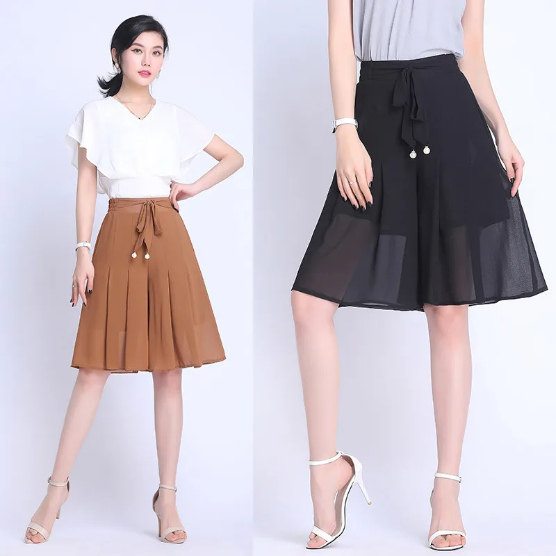 Limiguyue Summer Women Lace-up Pleated Chiffon Shorts Slim High Waist Skirt Shorts Thin Soft Wide Leg Short Streatwear K2139
Limiguyue Summer Women Lace-up Pleated Chiffon Shorts Slim High Waist Skirt Shorts Thin Soft Wide Leg Short Streatwear K2139