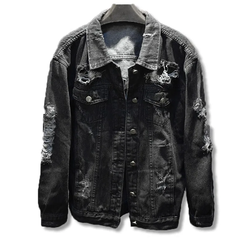 Spring New Brand BF Style Unisex Denim Jackets Long Sleeve Single Breasted Hole Ripped Slim Mens Punk Casual Outerwear Coats 
Spring New Brand BF Style Unisex Denim Jackets Long Sleeve Single Breasted Hole Ripped Slim Mens Punk Casual Outerwear Coats