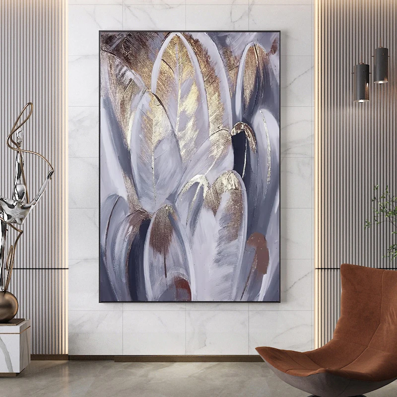 Abstract Art Wall Poster Golden Feather Interior Painting Luxurious Canvas Print Picture for Living Room Home Decor Aesthetic
Abstract Art Wall Poster Golden Feather Interior Painting Luxurious Canvas Print Picture for Living Room Home Decor Aesthetic