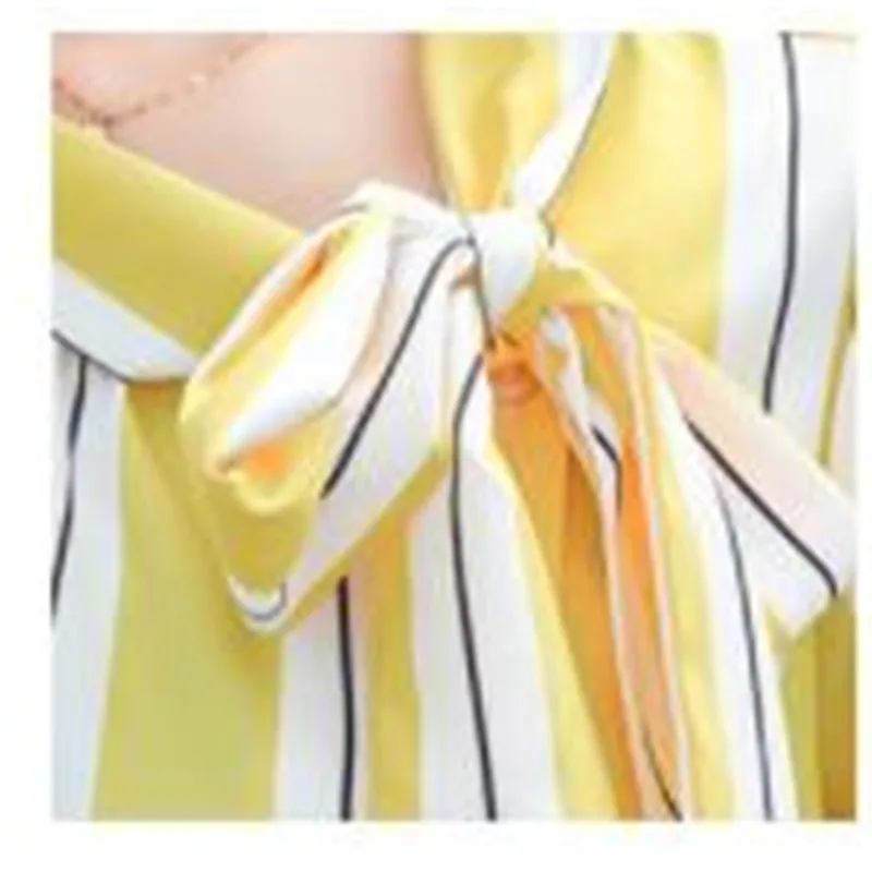 Fashion Striped Women Blouse Chiffon Long Sleeve Short Women Shirt Bow Collar 2020 Elegant Tops Feminina Women Clothing H364
Fashion Striped Women Blouse Chiffon Long Sleeve Short Women Shirt Bow Collar 2020 Elegant Tops Feminina Women Clothing H364