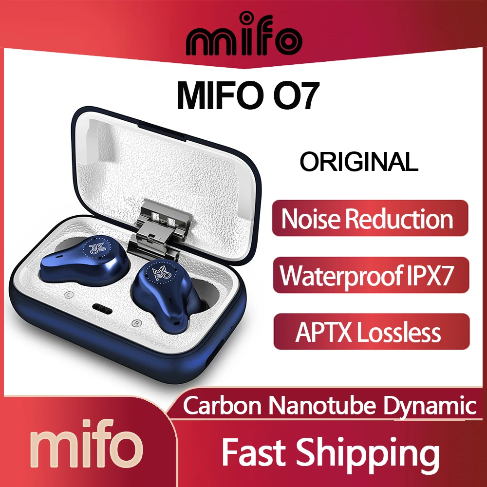 Фото Оригинальные беспроводные наушники Mifo O7 Bluetooth 5 0 CVC шумоподавление