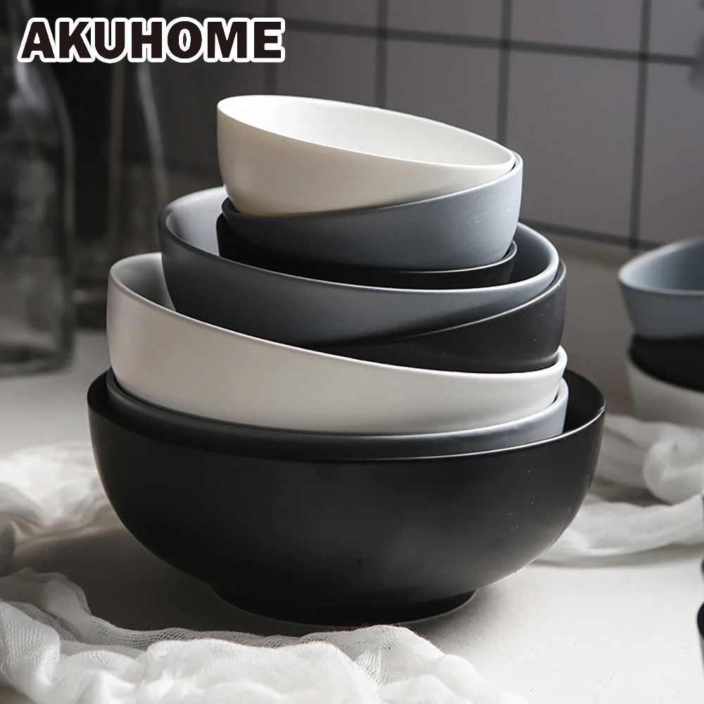 Ceramic Rice Bowl Tableware Vintage Classic Matte Soup Bowls Simple and Creative Salad Cutter Bowl Akuhome
Ceramic Rice Bowl Tableware Vintage Classic Matte Soup Bowls Simple and Creative Salad Cutter Bowl Akuhome