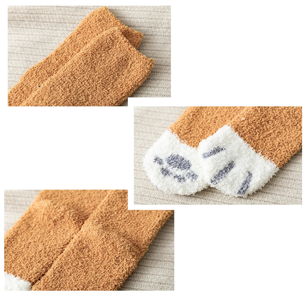Female tube socks autumn and winter cat claws cute thick warm sleeping floor sleep socks 1 pair of plush coral fleece socks
Female tube socks autumn and winter cat claws cute thick warm sleeping floor sleep socks 1 pair of plush coral fleece socks
