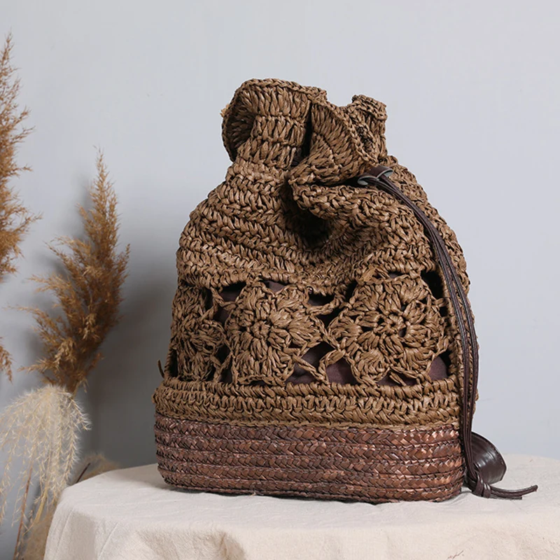 Bohemia Bags Summer Beach Ladies Raffia Bag for Women Hollow Out Straw Backpack Women`s Bucket Crochet Braided 2021 Vacation
Bohemia Bags Summer Beach Ladies Raffia Bag for Women Hollow Out Straw Backpack Women`s Bucket Crochet Braided 2021 Vacation
