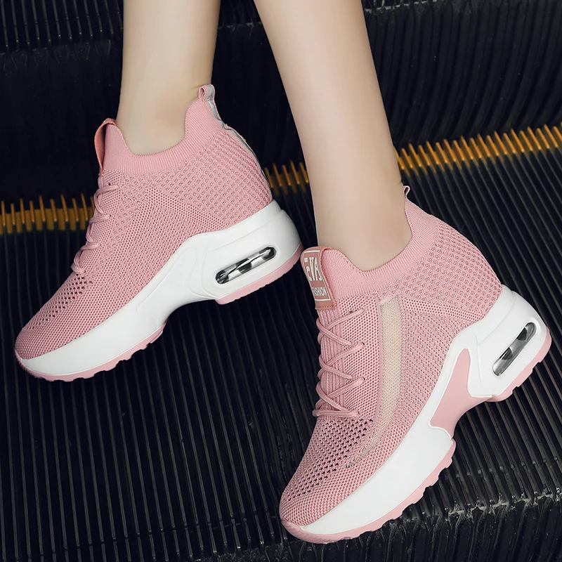 SUOVEKGO Women Casual Shoes Women Breathable Woven Casual Sneakers Shoes High Heel Sneaker Zapatos De Mujer
SUOVEKGO Women Casual Shoes Women Breathable Woven Casual Sneakers Shoes High Heel Sneaker Zapatos De Mujer