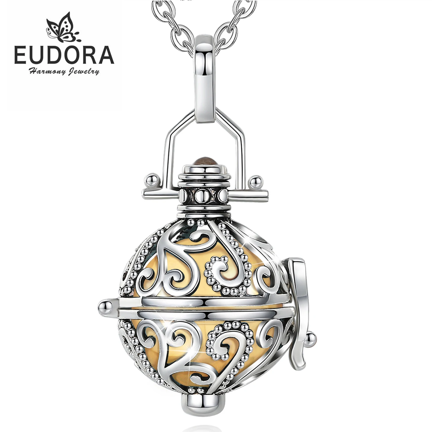 EUDORA Urn Cremation Pendant 16mm Ratta Opened Cage Locket Ash Holder Keepsake Capsule Necklace Chime Ball DIY Fine Jewelry H064
EUDORA Urn Cremation Pendant 16mm Ratta Opened Cage Locket Ash Holder Keepsake Capsule Necklace Chime Ball DIY Fine Jewelry H064