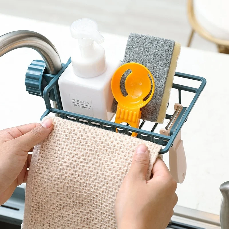 Kitchen Organizer and Storage Sink Faucet Sponge Soap Cloth Drain Rack Storage Sponge Holder Bathroom Holder-Shelf
Kitchen Organizer and Storage Sink Faucet Sponge Soap Cloth Drain Rack Storage Sponge Holder Bathroom Holder-Shelf