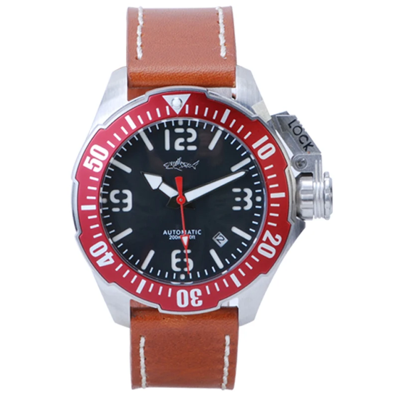 HEIMDALLR Mens Mechanical Watch Black Dial Luminous Sapphire 8215 Automatic Watches 200m Waterproof Diver Watch
HEIMDALLR Mens Mechanical Watch Black Dial Luminous Sapphire 8215 Automatic Watches 200m Waterproof Diver Watch