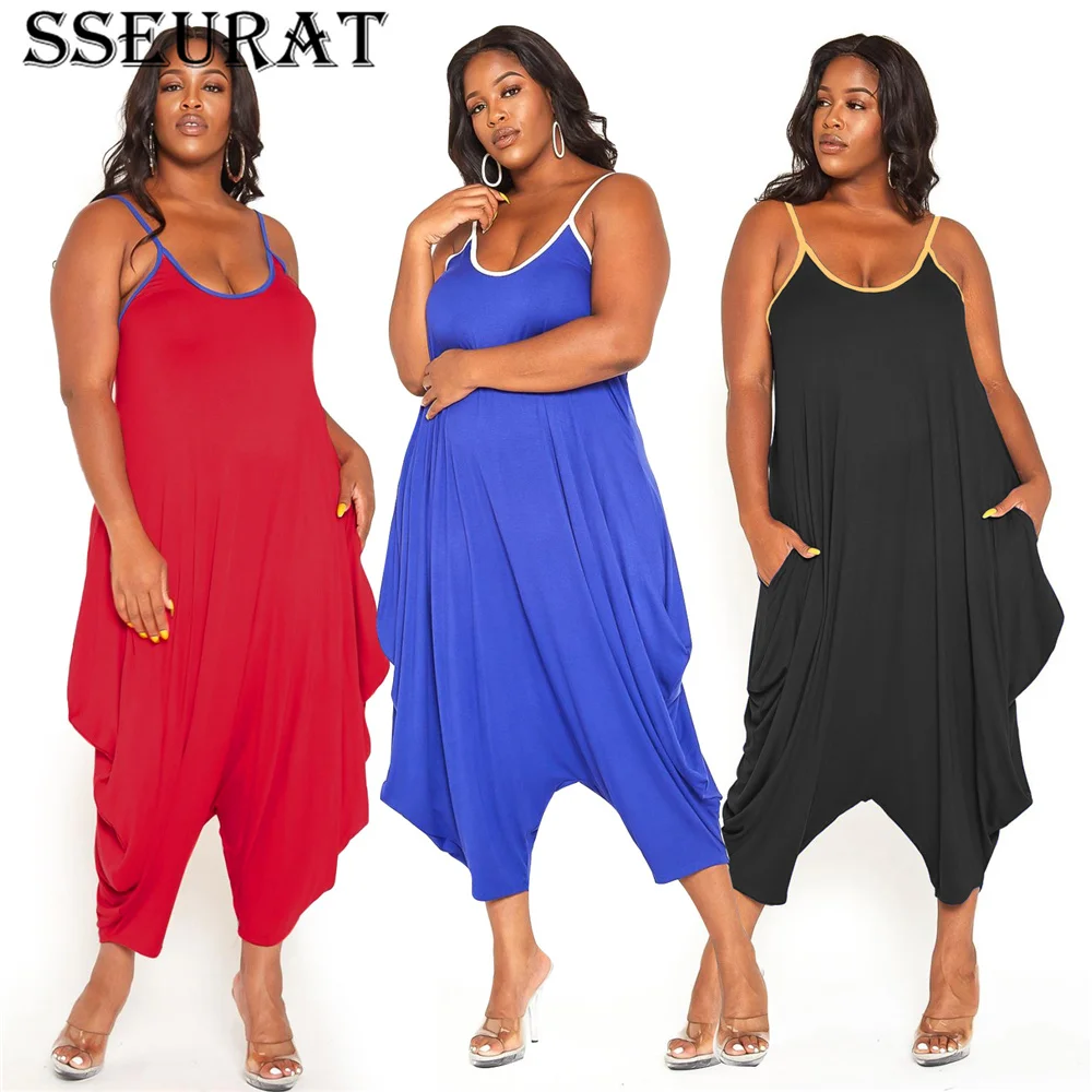 SSEURAT Women Jumpsuit Sleeveless Strap O-neck Loose Ankle Length Cross Jumpsuits Casual One Piece Overalls Summer
SSEURAT Women Jumpsuit Sleeveless Strap O-neck Loose Ankle Length Cross Jumpsuits Casual One Piece Overalls Summer