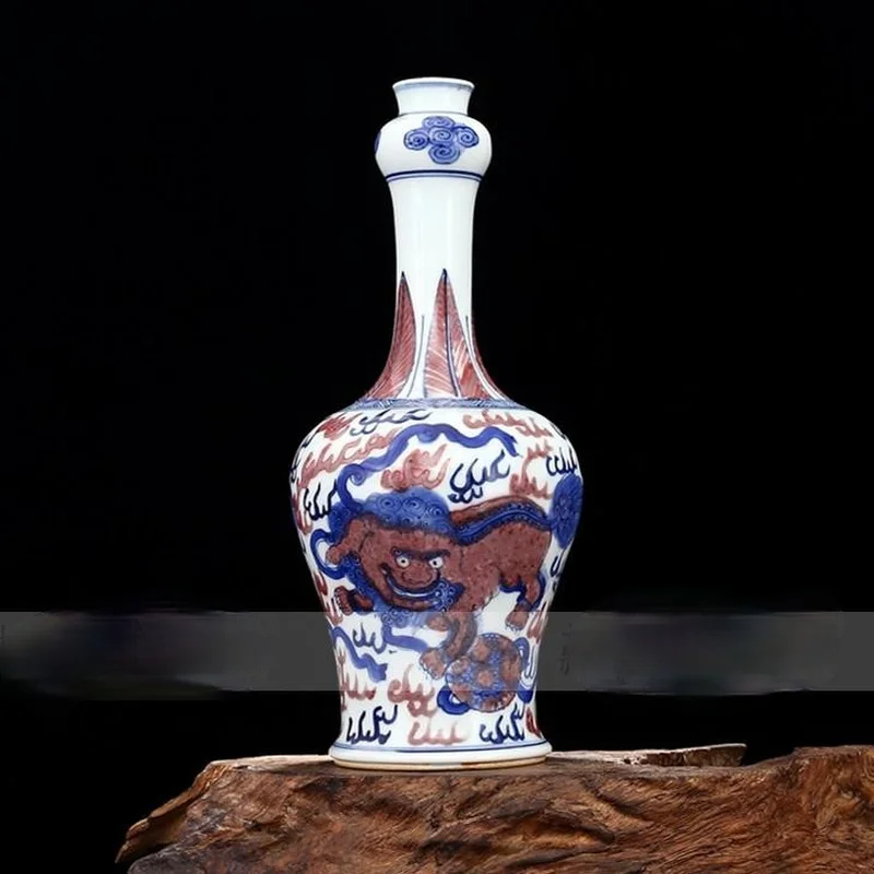 Фольклорная коллекция Qing Kangxi ручная роспись сине-белая глазурованная Красная Ваза в форме колокольчика с рисунком кирина облака античный ф...
Фольклорная коллекция Qing Kangxi ручная роспись сине-белая глазурованная Красная Ваза в форме колокольчика с рисунком кирина облака античный ф...