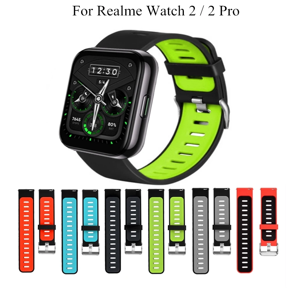 Silicone Band For Realme Watch 2 Pro Smart Watch Bracelet 22mm Wristband Two-color Replacement For Realme Watch 2 correa band
Silicone Band For Realme Watch 2 Pro Smart Watch Bracelet 22mm Wristband Two-color Replacement For Realme Watch 2 correa band