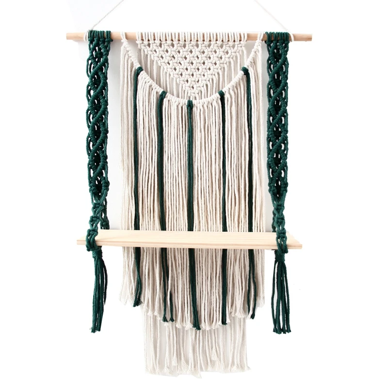 Macrame Tapestry Shelf Floating Shelves Tassel Weaving Cotton Rope Tapestry Floating Plants Hanger Wall Hanging Shelf
Macrame Tapestry Shelf Floating Shelves Tassel Weaving Cotton Rope Tapestry Floating Plants Hanger Wall Hanging Shelf