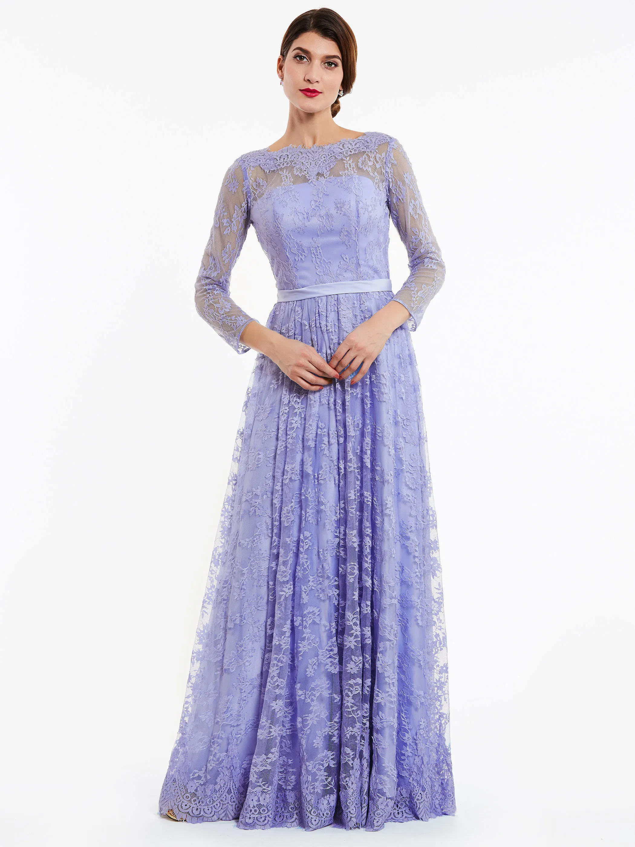 Tanpell Long Evening Dress Lavender Full Sleeves Lace A Line Floor Length Gown Women Backless Party Prom Formal Evening Dresses
Tanpell Long Evening Dress Lavender Full Sleeves Lace A Line Floor Length Gown Women Backless Party Prom Formal Evening Dresses