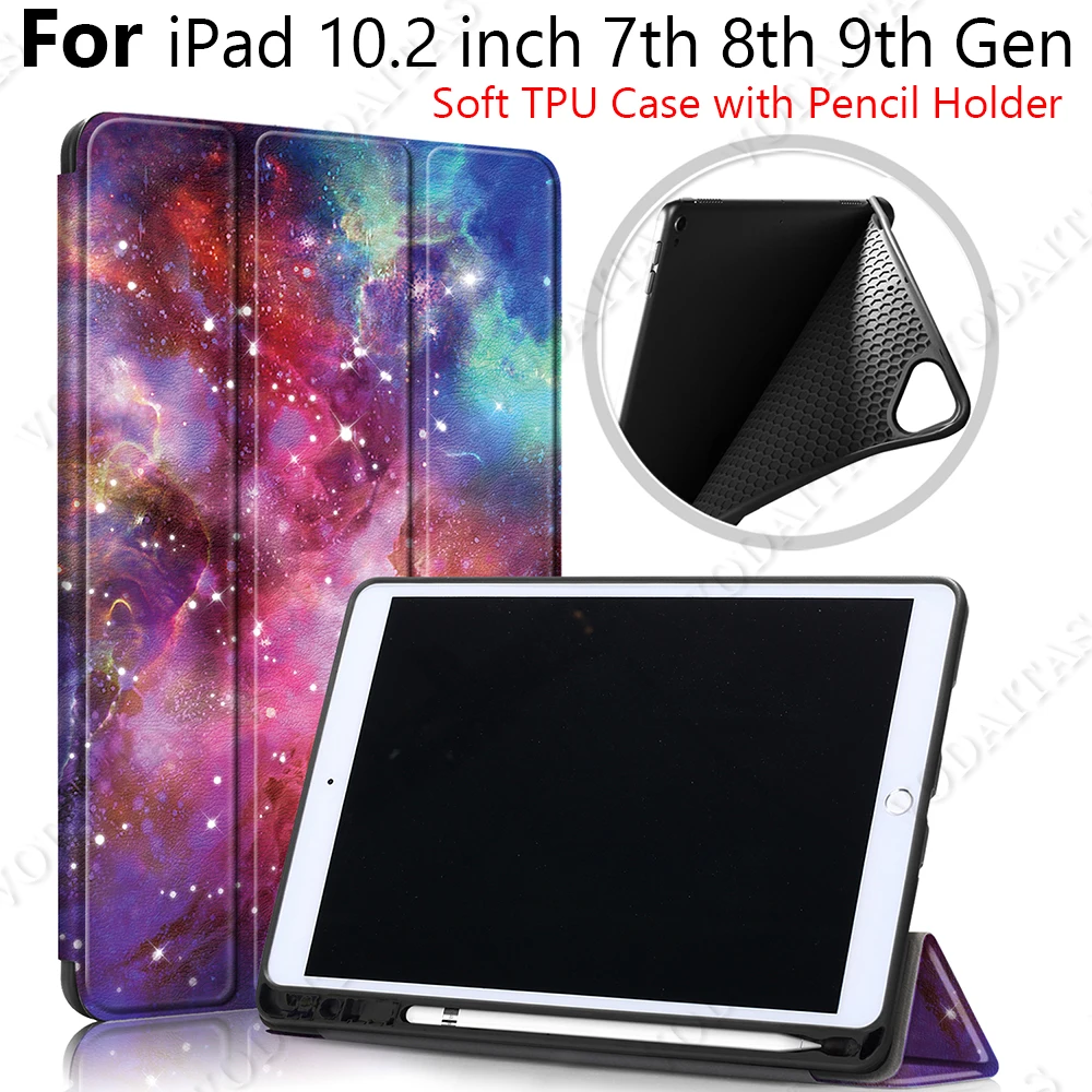 Чехол для iPad 2021, 10,2 дюйма, 2020, 2019, 9, 8 поколения, умный чехол с держателем для карандашей для 10,2 дюймов, A2603, A2604, A2605 чехол
Чехол для iPad 2021, 10,2 дюйма, 2020, 2019, 9, 8 поколения, умный чехол с держателем для карандашей для 10,2 дюймов, A2603, A2604, A2605 чехол