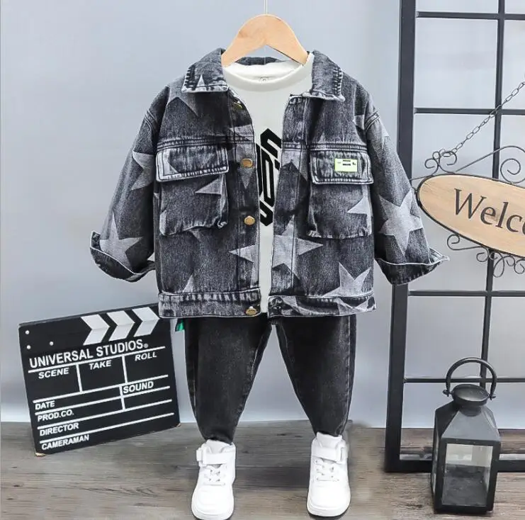 Spring Autumn Kids Boys Clothing Sets Children Denim Jacket +T-shirts +Jeans 3Pcs/Set Casual Sports Outfit Kids Tracksuits 2-7Y
Spring Autumn Kids Boys Clothing Sets Children Denim Jacket +T-shirts +Jeans 3Pcs/Set Casual Sports Outfit Kids Tracksuits 2-7Y
