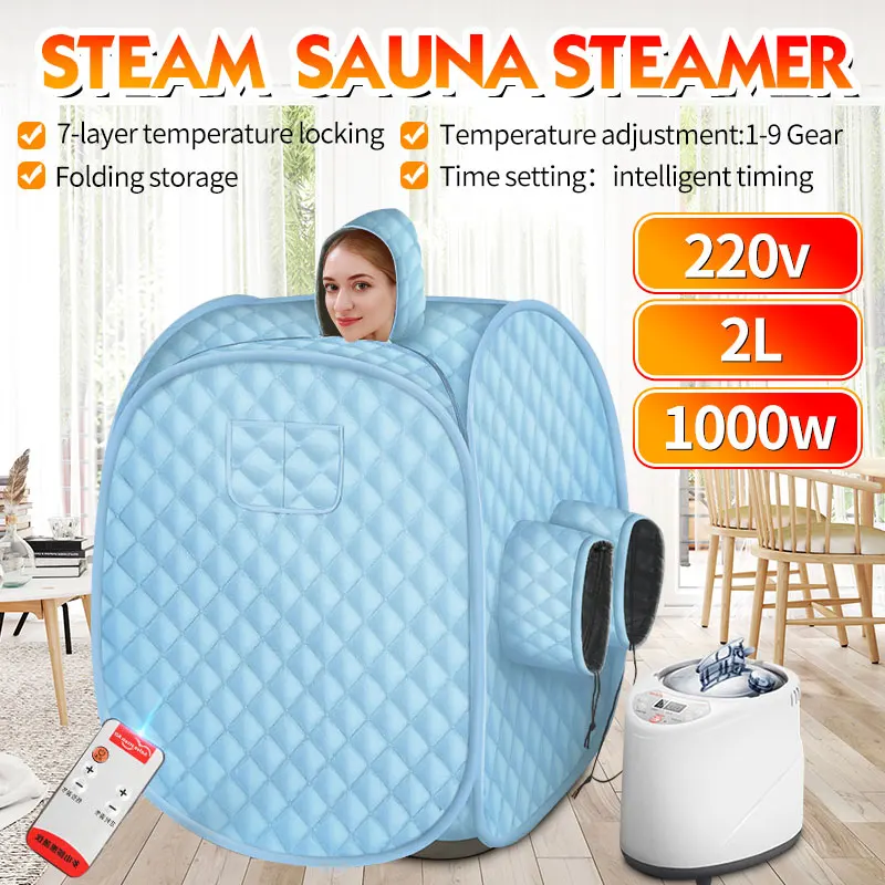 2L 1000W Foldable Portable Indoor Steam Sauna Room Tent Cabin Loss Weight Slimming Skin Spa Detox Therapy Fold Sauna Cabin
2L 1000W Foldable Portable Indoor Steam Sauna Room Tent Cabin Loss Weight Slimming Skin Spa Detox Therapy Fold Sauna Cabin