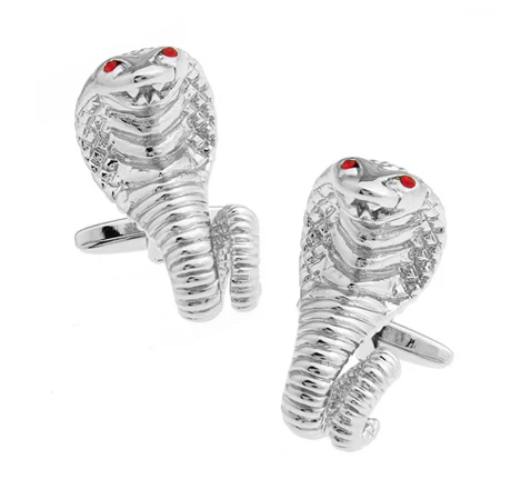 Snake Cuff Links For Men Cobra Design Quality Brass Material Silver Color Cufflinks Wholesale&retail
Snake Cuff Links For Men Cobra Design Quality Brass Material Silver Color Cufflinks Wholesale&retail