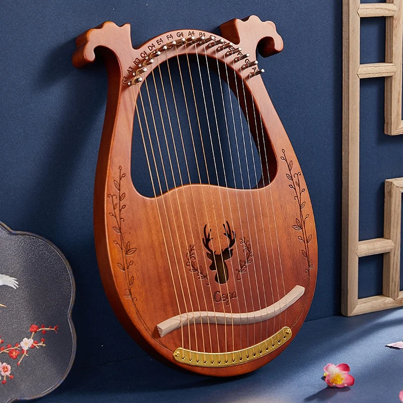 Cega Lyre Harp,16 Metal Strings Harp Mahogany Lyre Harp,Portable Stable Sound Quality Harp for Instrument Lovers
Cega Lyre Harp,16 Metal Strings Harp Mahogany Lyre Harp,Portable Stable Sound Quality Harp for Instrument Lovers