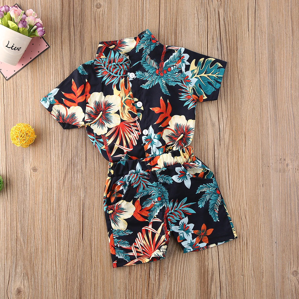 Baby Boy Clothes Toddler Kids Clothing Fashion Printed Flower Leaf Short Sleeve Shirt + Shorts Boy Set 1-5 Years Costume
Baby Boy Clothes Toddler Kids Clothing Fashion Printed Flower Leaf Short Sleeve Shirt + Shorts Boy Set 1-5 Years Costume