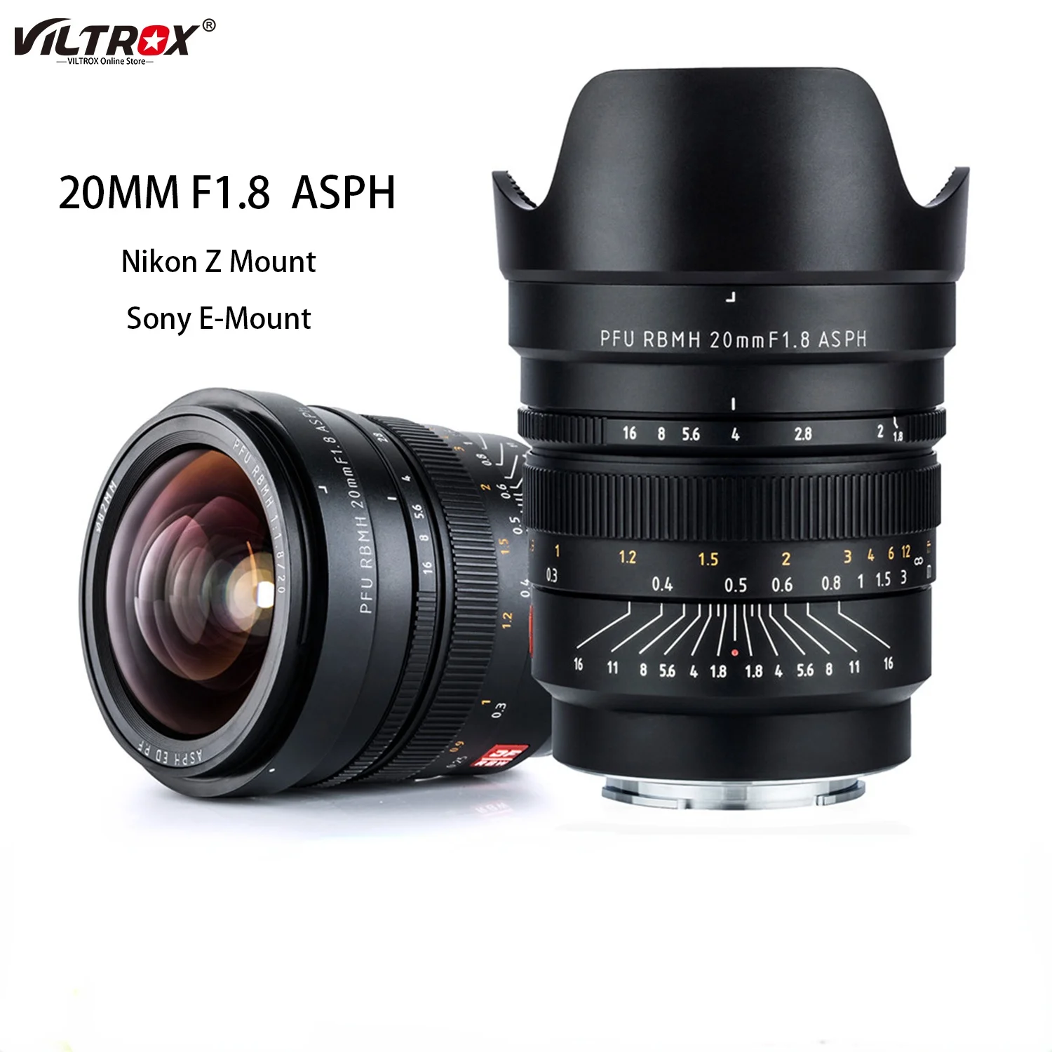 

VILTROX 20 мм F1.8 E ASPH полноформатный широкоугольный объектив с постоянным фокусом для объектива Sony NEX E mount Nikon Z Mount A6500 объектив для камеры
