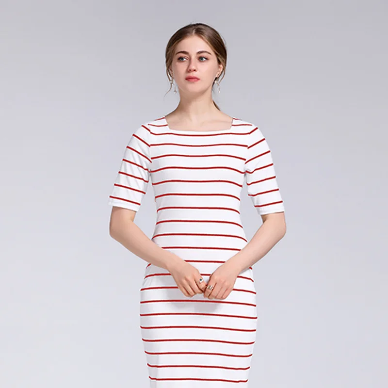 In Summer, The New One-collar Striped Dress Is Casual, Elegant, Slim and Slim Long Dress
In Summer, The New One-collar Striped Dress Is Casual, Elegant, Slim and Slim Long Dress