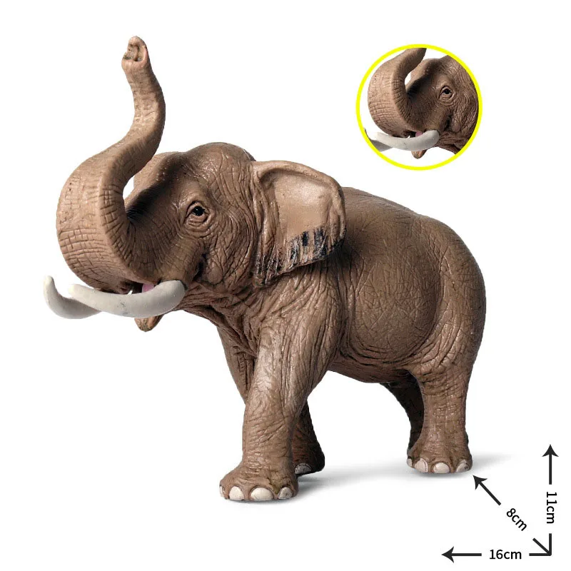16*8*11CM Children Simulation Safari Elephant Static Model Male Asian Elephant Elephant Model Home Decoration Decoration
16*8*11CM Children Simulation Safari Elephant Static Model Male Asian Elephant Elephant Model Home Decoration Decoration