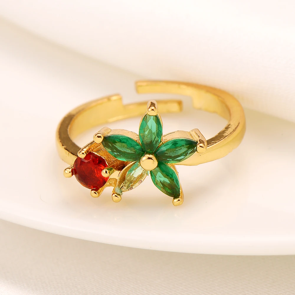 Luxury Green And Red Crystal Flower Gold Rings For Woman 2021 Fashion Jewelry High Level Accessories For Korean Fashion Girls
Luxury Green And Red Crystal Flower Gold Rings For Woman 2021 Fashion Jewelry High Level Accessories For Korean Fashion Girls