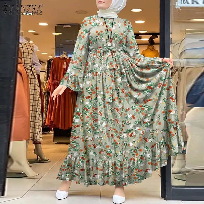Kaftan Floral Printed Maxi Dresses Muslim Fashion ZANZEA Women Round Neck Long Sleeve Robe Muslim Morocco Abaya Summer Sundress
Kaftan Floral Printed Maxi Dresses Muslim Fashion ZANZEA Women Round Neck Long Sleeve Robe Muslim Morocco Abaya Summer Sundress