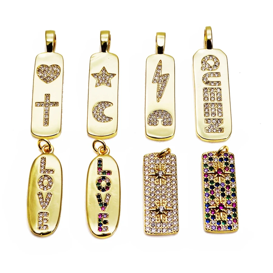 Full drill Stars moom pendant LOVE letter charms micro zircon gold plated QUEEN pendant DIY neck catenary necklace accessories
Full drill Stars moom pendant LOVE letter charms micro zircon gold plated QUEEN pendant DIY neck catenary necklace accessories