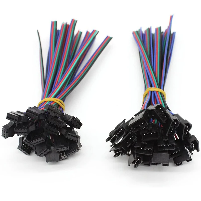 20Pairs 4PIN Plug Male to Female EL Wire Cable Connector Adapter for 5050 3528 RGB LED Strip Light
20Pairs 4PIN Plug Male to Female EL Wire Cable Connector Adapter for 5050 3528 RGB LED Strip Light