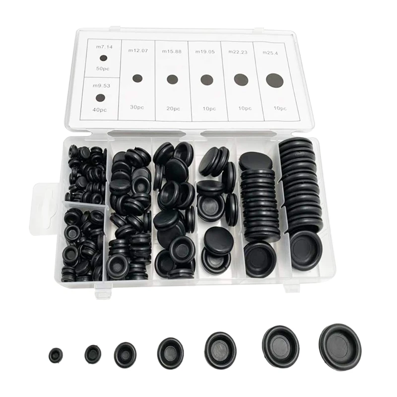 170Pcs Rubber Grommet Firewall Hole Plug Set Electrical Wire Gasket Rubber Grommet Kit for Cylinder, Valve
170Pcs Rubber Grommet Firewall Hole Plug Set Electrical Wire Gasket Rubber Grommet Kit for Cylinder, Valve