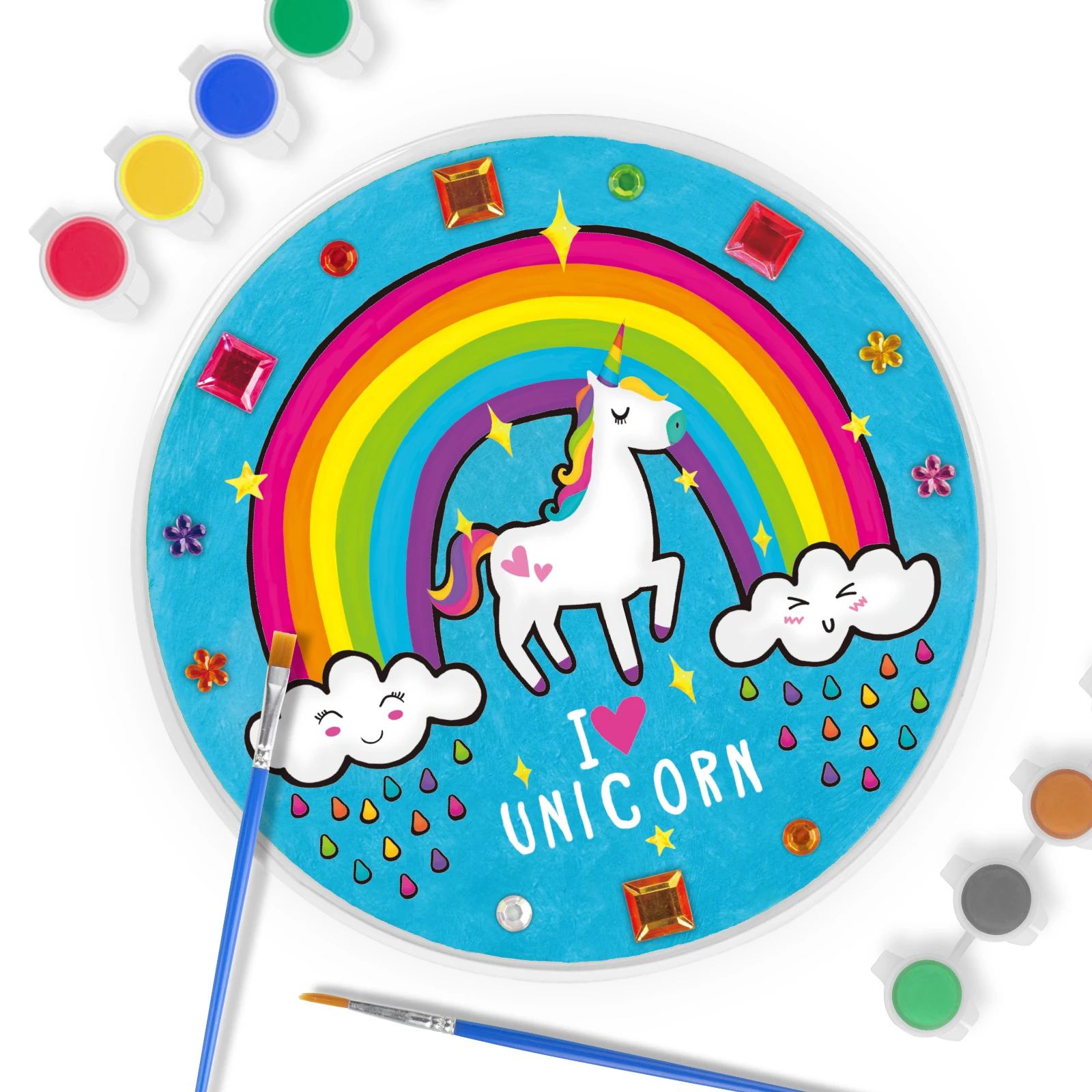 DIY Creative Draw Your Own Unicorn Stepping Stone by Horizon Group Paint Pots and Brush Educational Toys for Children
DIY Creative Draw Your Own Unicorn Stepping Stone by Horizon Group Paint Pots and Brush Educational Toys for Children