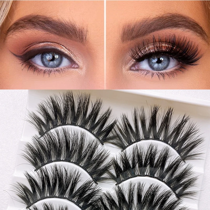 5 Pairs 3D Faux Mink Lashes Fluffy Soft Wispy Volume Natural long False Eyelashes Eye Lashes Reusable Eyelashs Makeup
5 Pairs 3D Faux Mink Lashes Fluffy Soft Wispy Volume Natural long False Eyelashes Eye Lashes Reusable Eyelashs Makeup