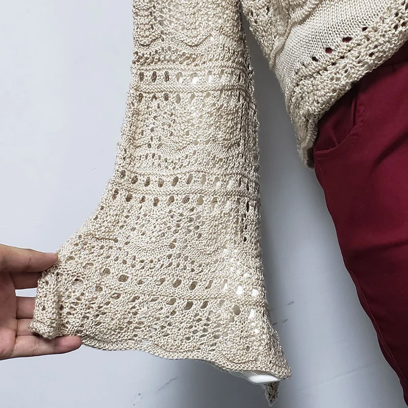 Новый поступление пикантные вязаные свитера-пуловеры пляжное Открытое