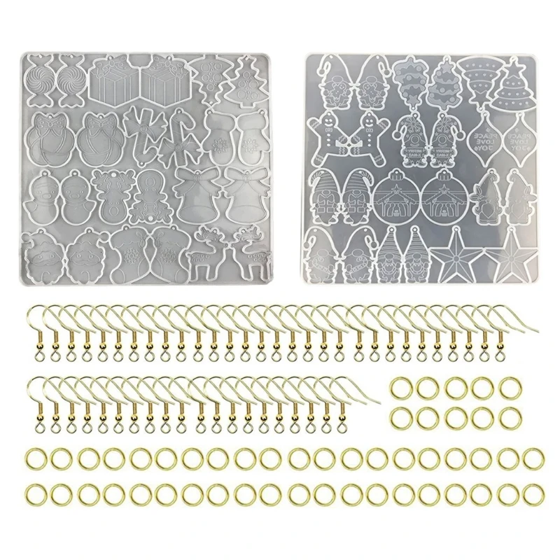 Christmas Earrings Epoxy Resin Mold Xmas Ear Danglers Pendants Silicone Mould T21F 
Christmas Earrings Epoxy Resin Mold Xmas Ear Danglers Pendants Silicone Mould T21F