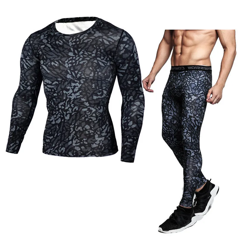 Long-sleeved t-shirt suit tights workout clothes men's sports cool outdoor camouflage quick-drying sweat shirt
Long-sleeved t-shirt suit tights workout clothes men's sports cool outdoor camouflage quick-drying sweat shirt
