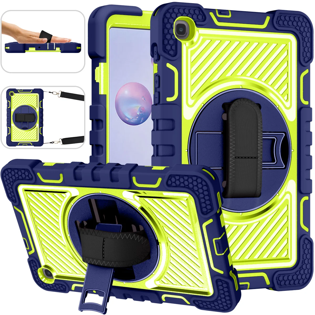360 Degree Roatation Kickstand Tablet Cover for Samsung Tab A 8.4 2020 T307U Tablet Cover With Lanyard for Tab A7 Lite T220/T225
360 Degree Roatation Kickstand Tablet Cover for Samsung Tab A 8.4 2020 T307U Tablet Cover With Lanyard for Tab A7 Lite T220/T225