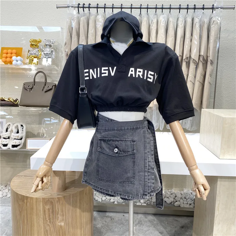 Niche Design 2021 Letter Short Sleeve Elastic Waist And Navel T-shirt Joker Casual Pullover Top
Niche Design 2021 Letter Short Sleeve Elastic Waist And Navel T-shirt Joker Casual Pullover Top