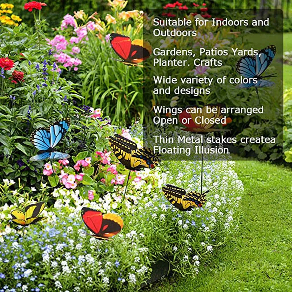 50pcs Colorful Artificial Garden Butterflies Stakes Patio Butterfly Ornaments On Sticks Garden Decorations Simulation Butterfly
50pcs Colorful Artificial Garden Butterflies Stakes Patio Butterfly Ornaments On Sticks Garden Decorations Simulation Butterfly