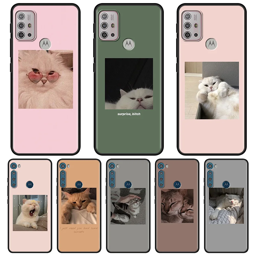 For MOTOROLA One Fusion Case for Moto G10 G9 G8 Plus Play Power One G20 G30 G40 G50 G60 Edge 20 Phone Shell Cute cat
For MOTOROLA One Fusion Case for Moto G10 G9 G8 Plus Play Power One G20 G30 G40 G50 G60 Edge 20 Phone Shell Cute cat