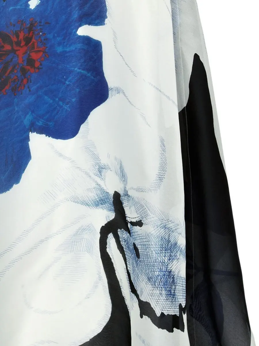 Women's Vintage V Neck Floral Print Long Dress Fashion Evening Party Floor Length Dress Female 
Women's Vintage V Neck Floral Print Long Dress Fashion Evening Party Floor Length Dress Female