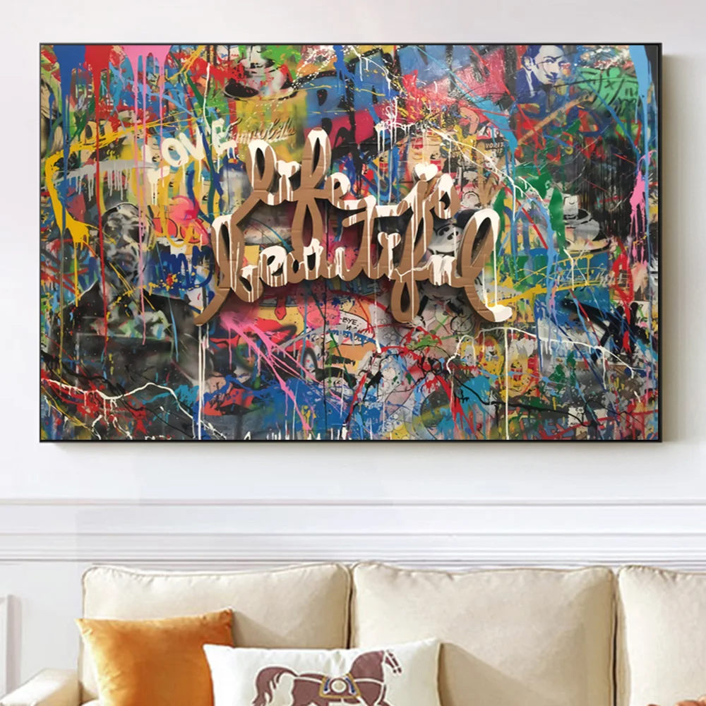 Life Is Beautiful Watercolour Graffiti Slogan Canvas Painting On Wall Art Poster And Prints Street Art Picture Home Decoration 
Life Is Beautiful Watercolour Graffiti Slogan Canvas Painting On Wall Art Poster And Prints Street Art Picture Home Decoration