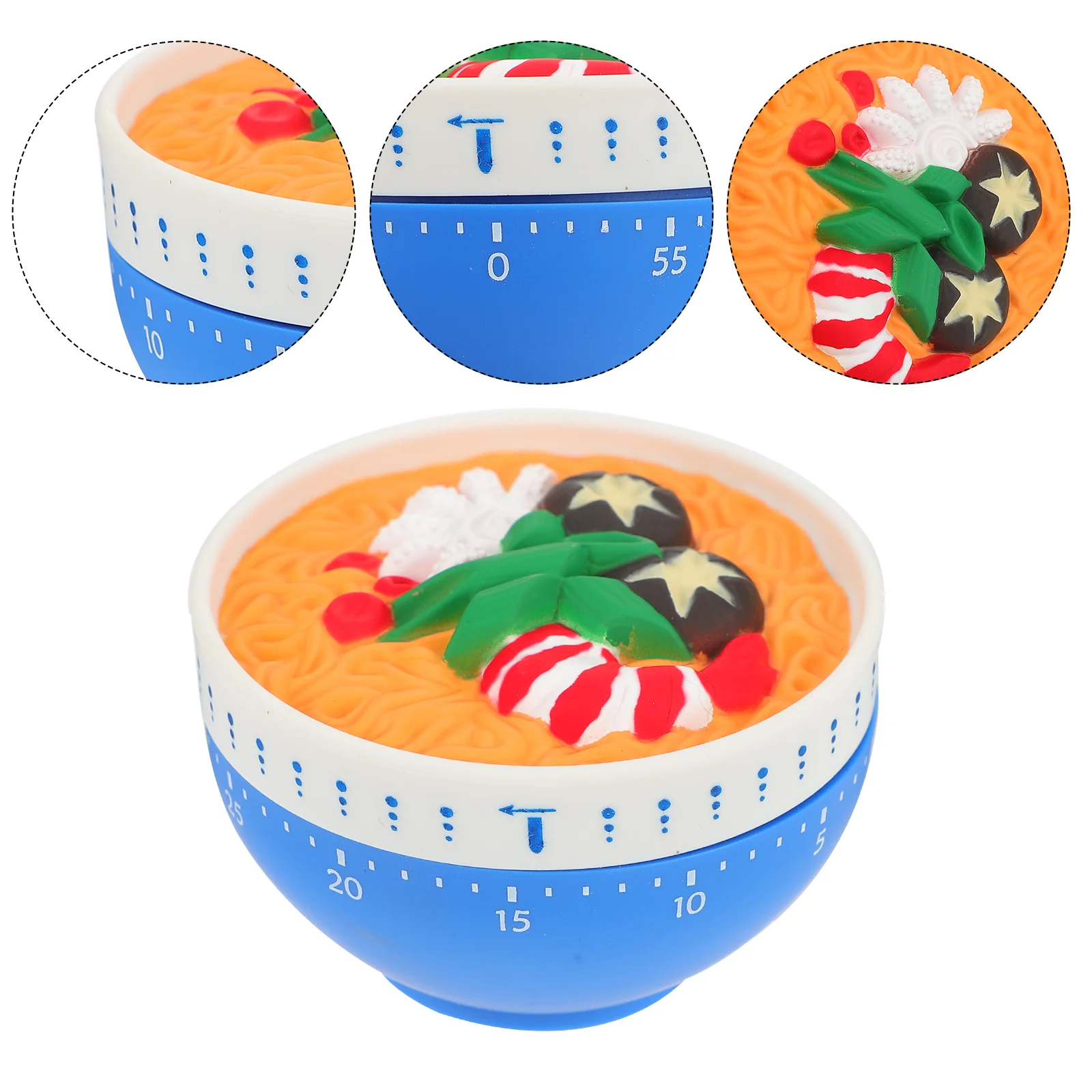 Кухонный таймер в форме лапши, напоминание о времени готовки, 60-минутный таймер 
Кухонный таймер в форме лапши, напоминание о времени готовки, 60-минутный таймер