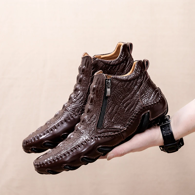 New Men Spring/Winter Warm Plush Boots Handmade Cowhide Split Leather Outdoor Sneakers Non-slip Men's Work Shoes Ankle Boots
New Men Spring/Winter Warm Plush Boots Handmade Cowhide Split Leather Outdoor Sneakers Non-slip Men's Work Shoes Ankle Boots
