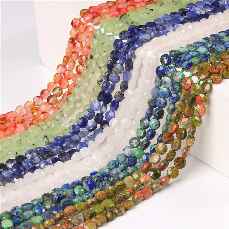 4 6 MM Natural Round Flat Coin Faceted Stone Beads Losse Spacer Quartz Stone Minerals Bead Accessories For DIY Jewelry Making
4 6 MM Natural Round Flat Coin Faceted Stone Beads Losse Spacer Quartz Stone Minerals Bead Accessories For DIY Jewelry Making